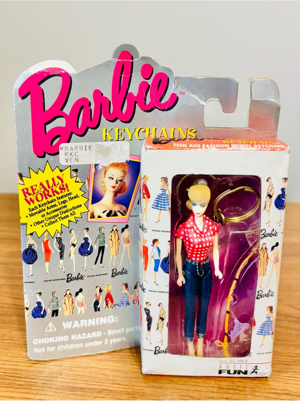 NEW UNOPENED Barbie Keychain Basic Fun Teen Age Fashion Model Doll Toy 1990s
